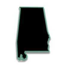 Alabama State Icon Green
