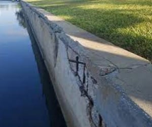 Damaged Seawall 