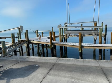 Damaged boat dock 