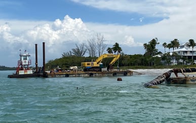 Marine construction dredging