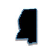 Mississippi State Icon Blue