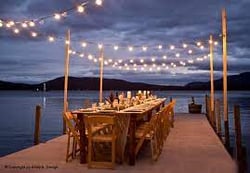 Romantic dock setting