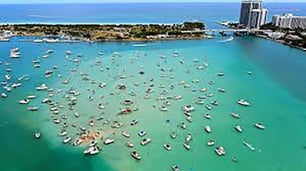 Relax with friends on a sandbar