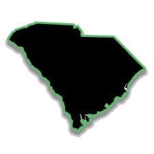 South Carolina State Icon Green